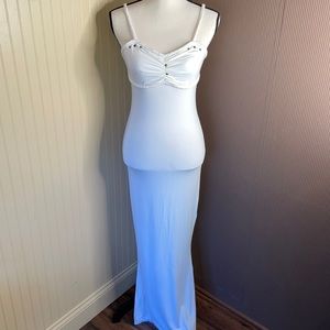 Serpentine wear white maxi‎ casual dress size medium stretchy studded detail